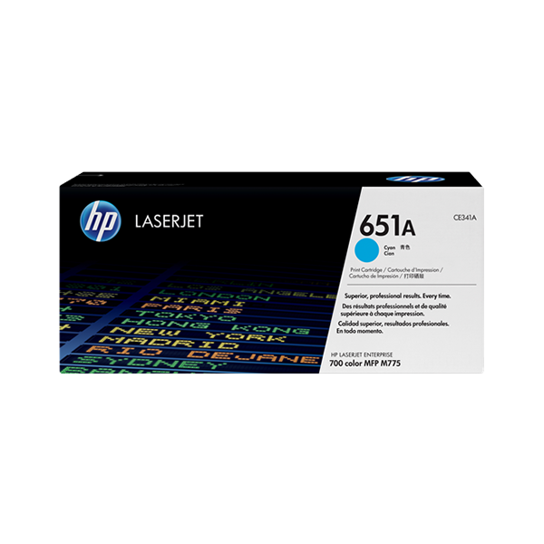 Original HP 651A (CE341A) Toner Cyan