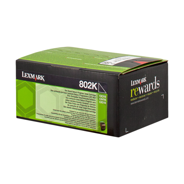 Original Lexmark 80C20K0 (802K) Toner Schwarz