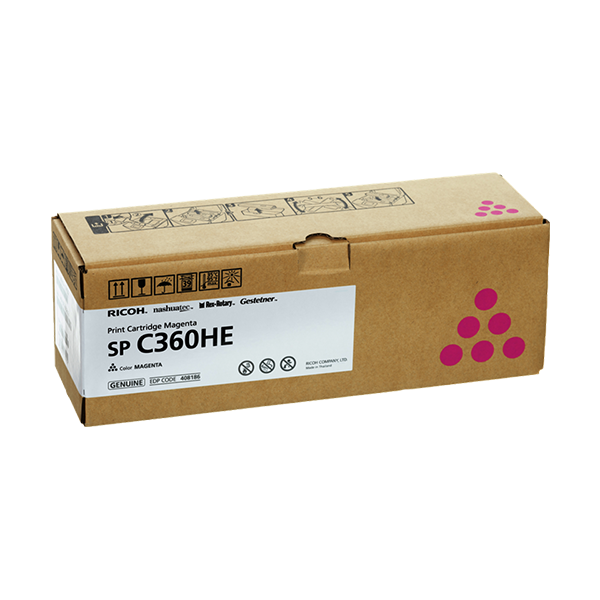 Original Ricoh 408186 (SP C360HE) Toner Magenta