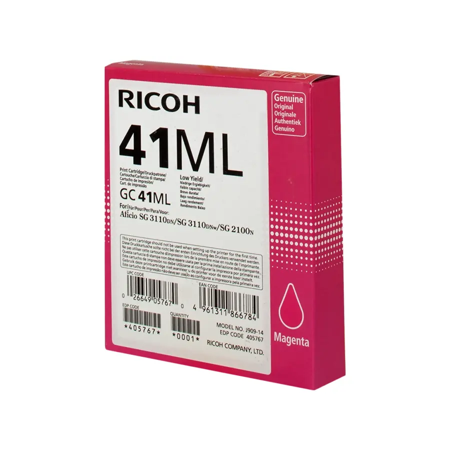 Original Ricoh GC41ML Gel Patrone Magenta (405767)