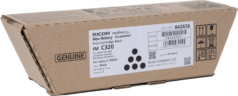 Original Ricoh IM C320 / 842656 Toner Schwarz