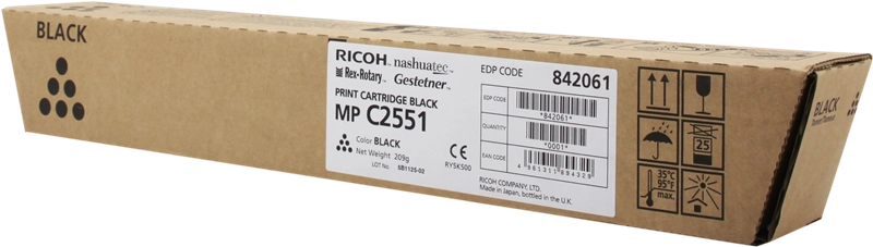 Original Ricoh 842061 MP C2551BK Toner Schwarz