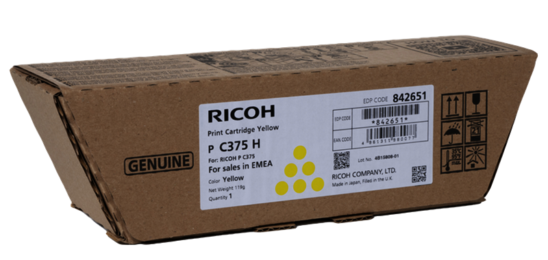 Original Ricoh P C375H / 842651 Toner Gelb