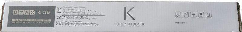 Original Utax CK-7540 / 1T0C2N0UT0 Toner Schwarz
